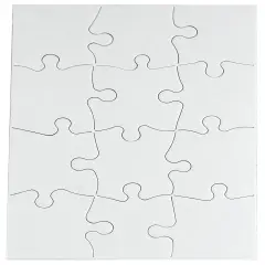 Hygloss Compoz-A-Puzzle Blank Jigsaw Puzzle 5.5"X8" 24/Pkg-12 Pieces