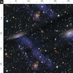 Various Fabrics by the Yard or Fat Quarter Galaxy Space Universe Stars Sky Custom Printed Fabric by Spoonflower