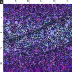 Various Fabrics by the Yard or Fat Quarter Purple Circles Shapes Black Geometric Abstract Love Custom Printed Fabric by Spoonflower