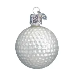 Old World Christmas 1.75 In Golf Ball Christmas Tree Ornament , Sports Tee Ornament White