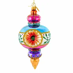 Huras Family 6.5 Inch Noel Joy Christmas Tree Ornament , Christmas Decor Merry & Bright Reflector PendantDrop Multicolored