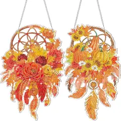 2 Pcs Fall Dream Catcher Diamond Art Painting Kits for Adults