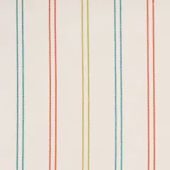 Tropical - Aqua & Teal,Orange & Rust Stripe Upholstery Fabric 54 Inches"