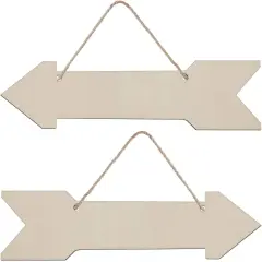 10pcs Blank Wooden Plaque Arrow Shape