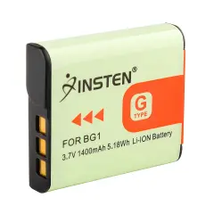 Insten NP-BG1 Type G Lithium Ion Rechargeable Battery for Sony Cyber-Shot DSC-W80 W30 W55 W290 W300 H10 H20 H50 H55 H70 H90 H3 H7 H9 DSC-T100 T20 DSC-HX9V HX5V Camera Green
