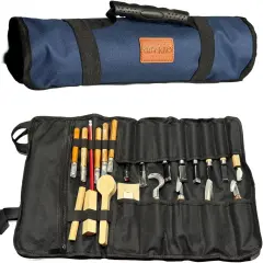 Wood Carving Tools, Complete Wood Carving Kit with Whittling Knives, Quality Blades, Ergonomic Handles, Compact Organizer, Protective Sheath, Wooden Blocks, Safe & Durable