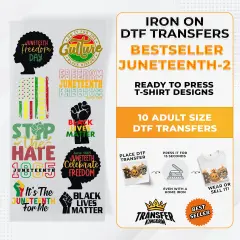 Best Seller Juneteenth T-shirt Designs Premade DTF Gangsheet - DTF Bundle 2
