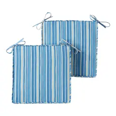 18 in. Square Outdoor Dining Seat Pad (2-Pack) Sapphire