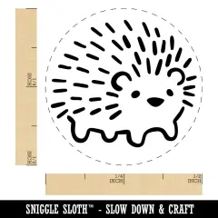 Cute Simple Hedgehog Line Drawing Self-Inking Rubber Stamp Crafting Planners UV
