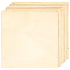 8 Pack Thin 8x8 Wood Squares for DIY Crafts, Unfinished 1/8 Inch Basswood Plywood for Laser Cutting, Wood Burning Brown