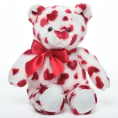 Bearington Lil' Cutie The Valentine's Plush, 14 Inch Teddy Bear Stuffed Animal, For Ages 3-14 White