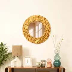 Titan 24" Round Wall Mirror &ndash; Sleek and Modern Home Accent