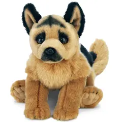 Bearington Chief The German Shepherd Stuffed Animal, 13 Inch Stuffed Dog, For Ages 3-14 Brown