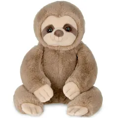Bearington Sammy Plush Sloth Stuffed Animal, 15 Inches Brown