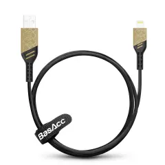 BasAcc Viper Series 3ft iPhone Charger Charging Cord Lightning Cable - MFi Certified for iPhone XS X 11 / 11 Pro / 11 Pro Max 8 7 6 6s Plus iPad Air Mini Pro iPod Touch 5th 6th Generation - Armor Sand