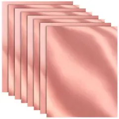 50 Pack Metallic Rose Gold Cardstock Sheets for Arts and Crafts, Single-Sided (8.5 x 11 In) Pink