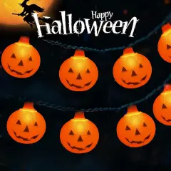 Halloween Cute Pumpkin String Lights - 8.5ft, 10 LED