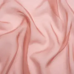 1 Yard Dark Rose Iridescent Chiffon-Like Silk Voile 54" Wide Sheer, Lightweight 100% Silk Adelaide Collection