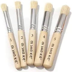 Stencil Brushes(Natural Wood)