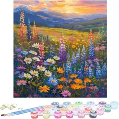 Blooming Wildflowers Paint by Numbers Kit - 16 X 20 Inches