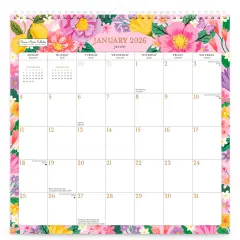 Bonnie Marcus OFFICIAL | 2026 12 x 12 Inch (Hanging) Monthly Square Wire-O Calendar | Sticker Sheet | English/French Bilingual