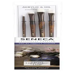 Willow Wolfe Seneca Artist Studio Brush Set-Round, Short Filbert, Filbert, Flat