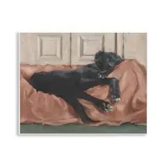 Stupell Industries Black Lab Dozing Off Wall Plaque By Ethan Harper