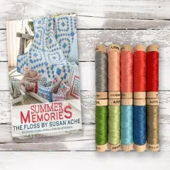 Aurifil Summer Memories Thread Set by Susan Ache | (10 Aurifloss Cotton Small Spools.)