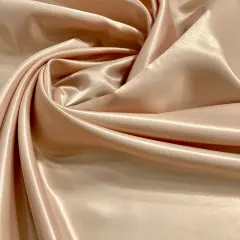 1 Yard Satin Bridal Fabric 60" Wide, 100% Polyester Champange