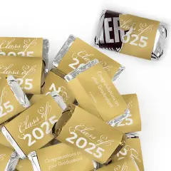 Graduation Candy Party Favors Class of 2025 Hershey's Miniatures Chocolate - Multiple Colors & Sizes Available