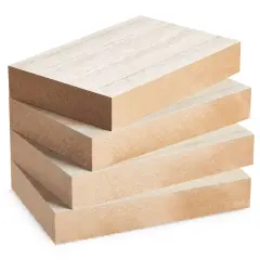 Bright Creations 4 Pack Unfinished Wood Blocks, 4x6 Wood Blocks for Crafts, Rectangle Thick MDF Wood Blocks for DIY Projects, Wooden Blocks for Crafts, Custom Plaques, Decor Brown