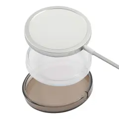 Insten 2-Pack Case Compatible with MagSafe Charger Pad, Protective Soft TPU Slim Skin Cover (Charger Not Included) Clear & Gray Grey