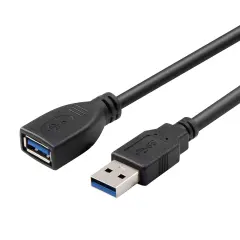 Insten 3 Feet USB to USB Extension Cable Super Speed USB 3.0 USB 3 Extension Cable Type A Male to A Female Extension Cable Cord Connector M/F - Black 3FT