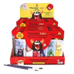 Abroli Monster Color Washable Tempera Paint Set PDQ 8 Sets-Assorted Colors