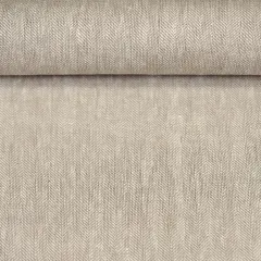 1 Yard Buff Linen Novelty Herringbone Yarn Dyed Fabric Midweight 54 Inch Width