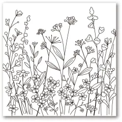 Memory Box Cling Stamp-Wildflower Field