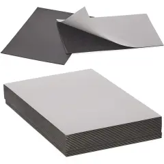 Magnetic Sheets with Adhesive Backing, Flexible Peel and Stick (4 x 6 in, 24 Pack) Black