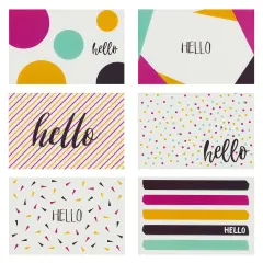 48 Pack All Occasion Hello Cards with Envelopes, Welcome and Thinking of You Greeting Note Cards, Blank Inside for Friends, Family, Teachers, Students (4x6 in) Multicolor