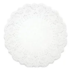 Lace Doilies Paper 250 Pack Set- Decorative Round Placemats Bulk, Table Runner, Cake Box Liners for Cakes, Desserts, Baked Treat Display, Ideal for Weddings, Tableware Decoration - White, 10.5 Inches