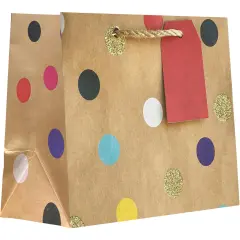 Pack/6: Party Dot Gift Bag - 7-1/2 x 3 x 6"
