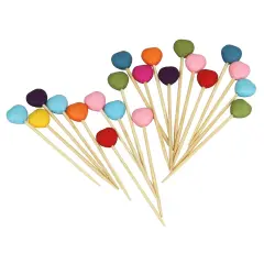 Chef Craft 20pc Heart-Shaped 2.5" Party Picks - Great for Cocktails and Appetizers