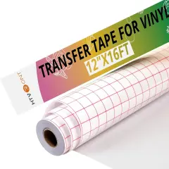 Transfer Tape for Vinyl -12" x 16 FT w/Red Alignment Grid Transfer Paper