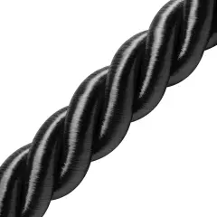 5 yards of Morgan1" Twisted Cord Trim | 5 yard cut Black