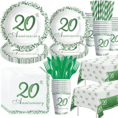 20th Anniversary Decorations Tableware