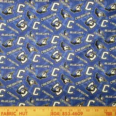 Licensed NCAA Creighton University Tone on Tone CRE-1178 Cotton Fabric by the Yard