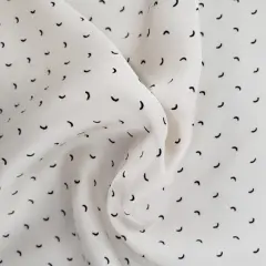 1 Yard Elegant Poly Dull Satin Fabric, Beige & Black 57/58" Wide Shiny & Matte Finish