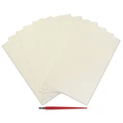Essdee Scraperboard - Pkg of 10, 6" x 9", White, Un-Inked