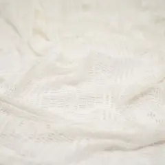 1 Yard Cindy Knitted Stretch Lace Fabric, 58" Wide 2 Way Stretch Polyester White