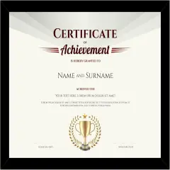 8.5x11 Picture Frame Black for 8.5 by 11 Document Certificate Diploma, Wood 8 1/2 X 11 Certificate Frame for Wall and Tabletop, Black