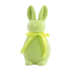 16" Flocked Button Nose Bunny (WH0139) Lime